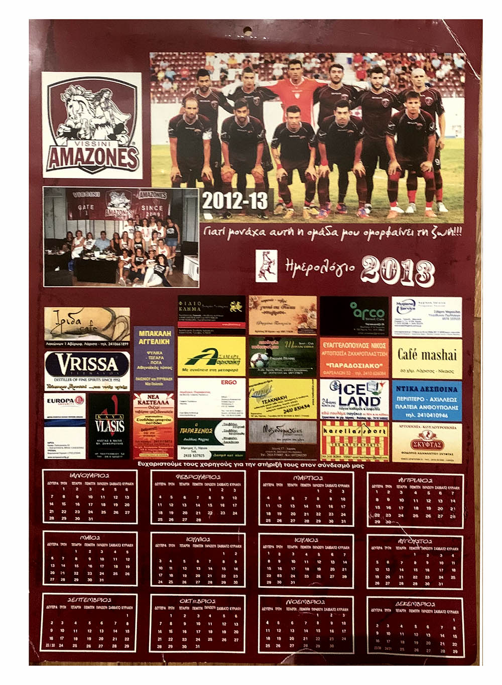 ΗΜΕΡΟΛΟΓΙΟ 2013 – VISSINI AMAZONES